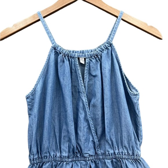 Spenser Jeremy - Women’s Frayed Edge Tiered Denim Dress - Picture 4 of 6
